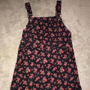 Printed overall dress with pockets